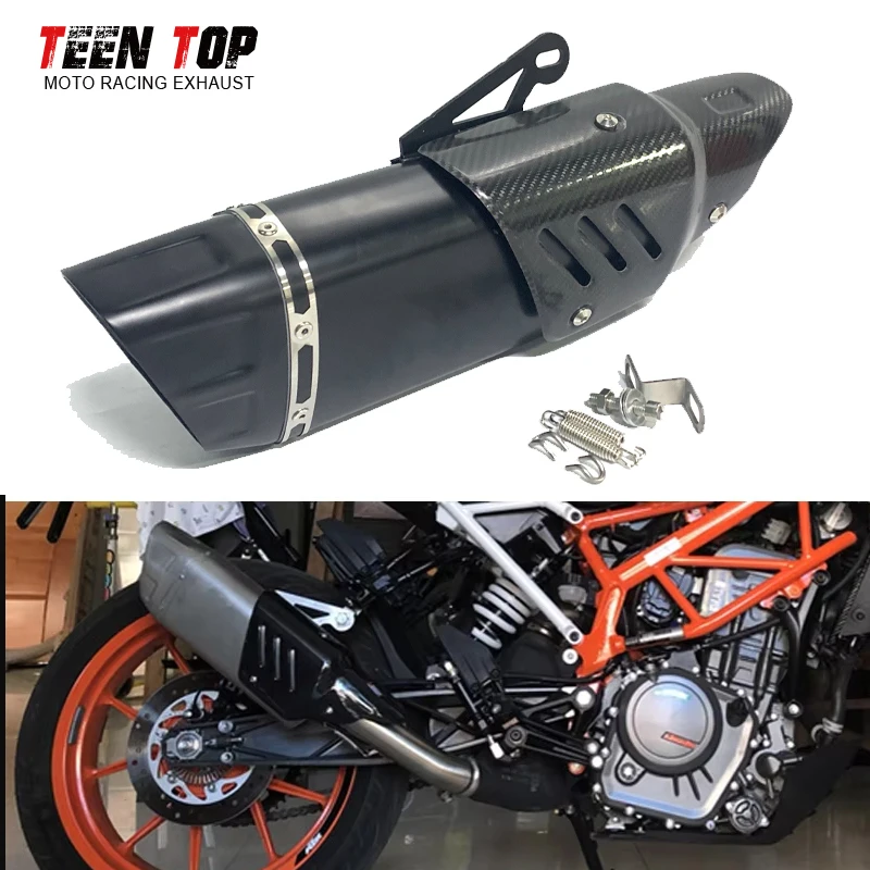 

Универсальный 51 мм мотоциклетный глушитель 450 мм, выхлопное колено Pitbike Escape Moto R6 Z750 MT09 MT03 Z650 Tenere700 R6 Silencieux