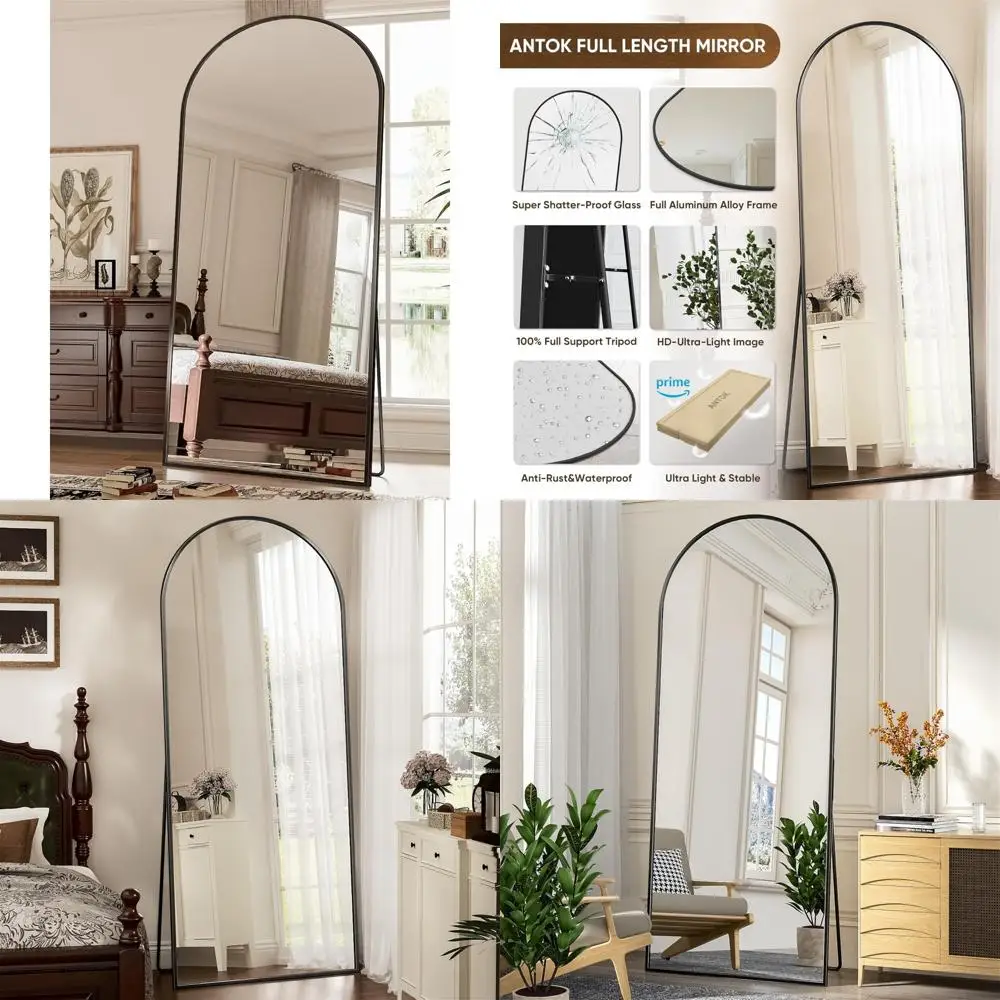 Espejo de pie de gran tamaño para dormitorio, espejo de suelo independiente de 71x28 con soporte, espejos de cuerpo grandes para decoración del hogar