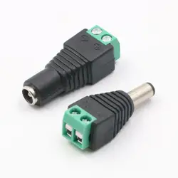 12V DC BNC Male female Connector Coax CAT5 Video Balun Adapter Plug for Led Strip Lights CCTV Camera Accessories