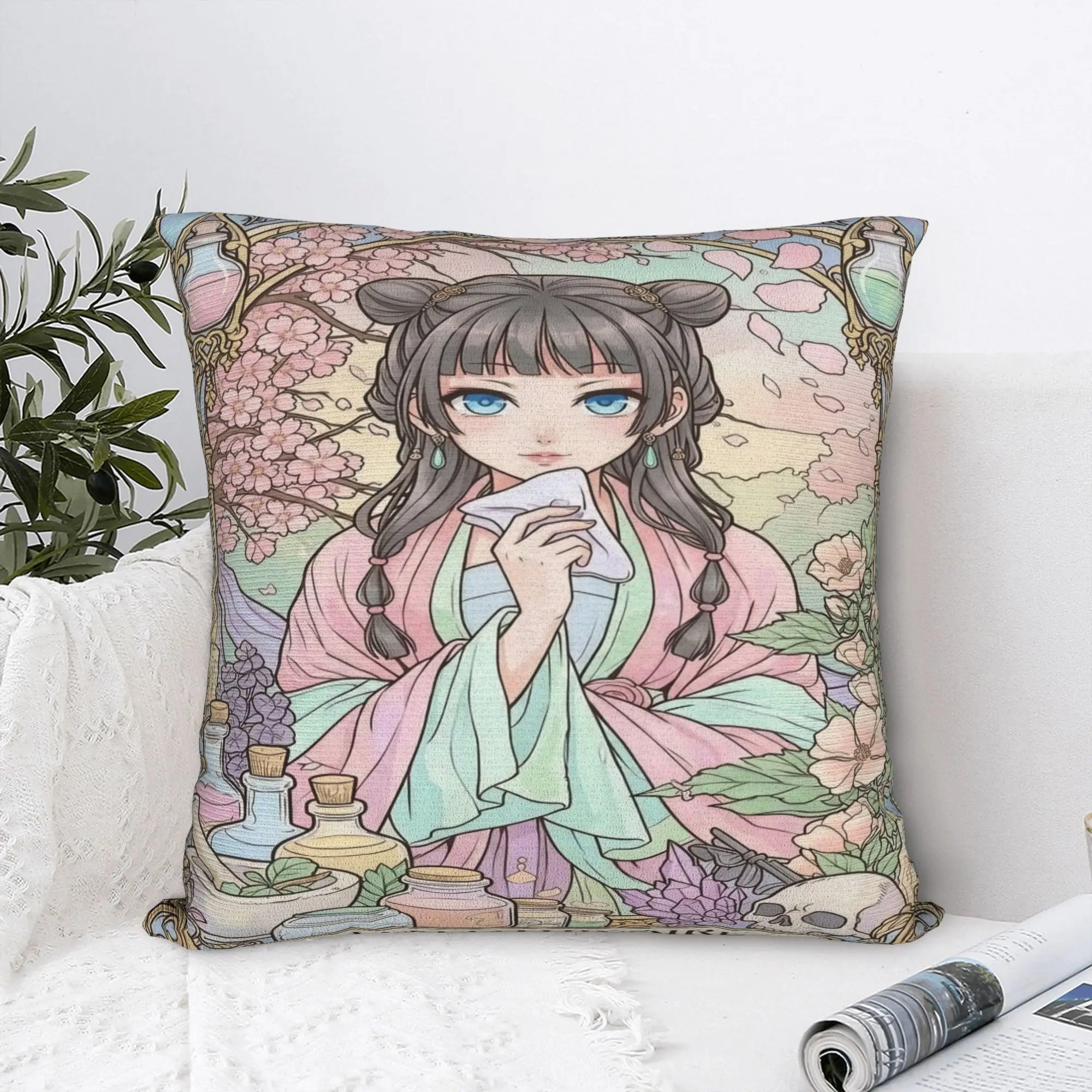 Pillow Cover The Apothecary D-Diaries Maomao  Retro Trendy Pillow Case For Office Car Home Decor Pillowcases