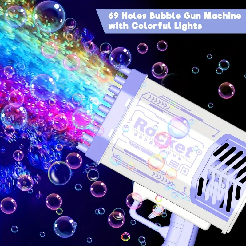 69 Holes Bubble Maker With Bubble Solution For Adults