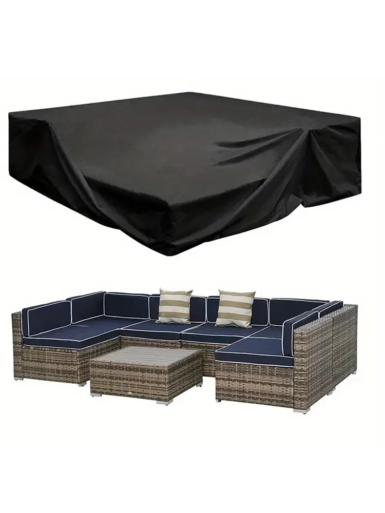 Wasserdichte Outdoor-Terrasse, Gartenmöbel-Abdeckung, Regen- und Schneestuhl-Abdeckung, Sofa, Tisch und Stuhl, Staubschutz mit Tasche – Detail 3