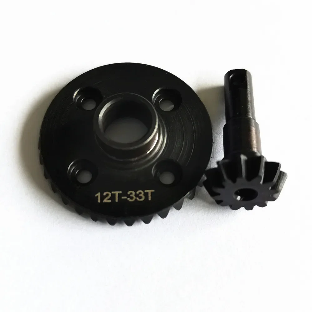 

Hard Chrome Steel Overdrive Differential Ring/Pinion Gear 12T/33T for Traxxas TRX4 TRX6 Replace 8287