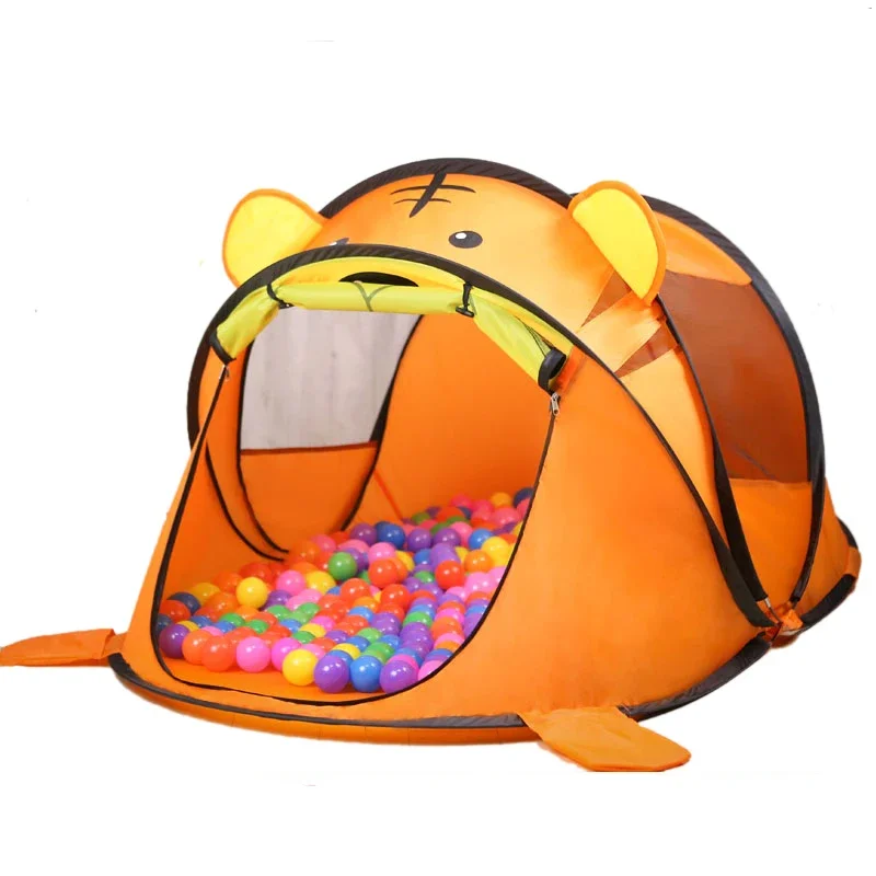 Indoor Outdoor Camping Cartoon Tier Tiger Hund Haus Zelt Ozean Ball Pool Kinderpark Picknick Urlaub Spiel Spiel Zelt Baby Spielzeug Geschenk