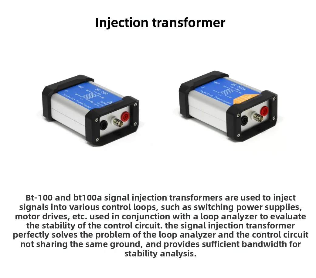 BT-100A Isolation Signal Injection Transformer 10Hz-30MHz for Loop Analysis
