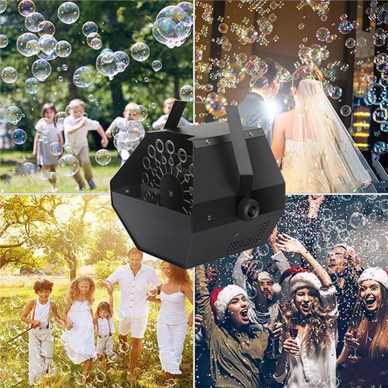 YSUN-آلة الفقاعات الأوتوماتيكية للتحكم عن بعد متضمنة لحفلات الزفاف والمهرجانات وحفلات DJ ماكينة فقاعات بمقبس الاتحاد الأوروبي #5