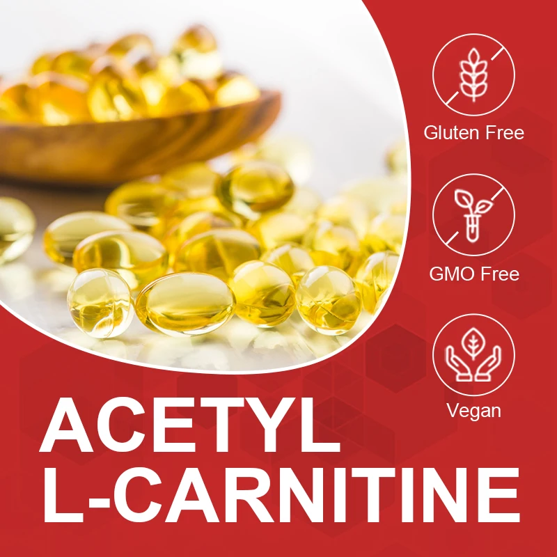 Acetyl L-Carnitine Capsules 1500 Mg High Potency Supports Energy & Memory Enhances Performance Boosts Metabolism Weight Loss