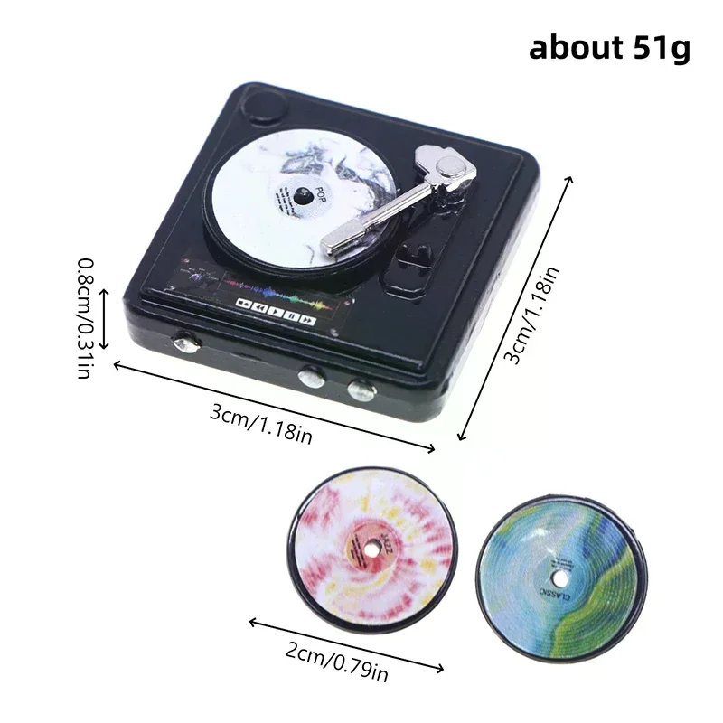 1:12 casa de bonecas em miniatura cd player disco player casa modelo decoração brinquedo casa boneca acessórios