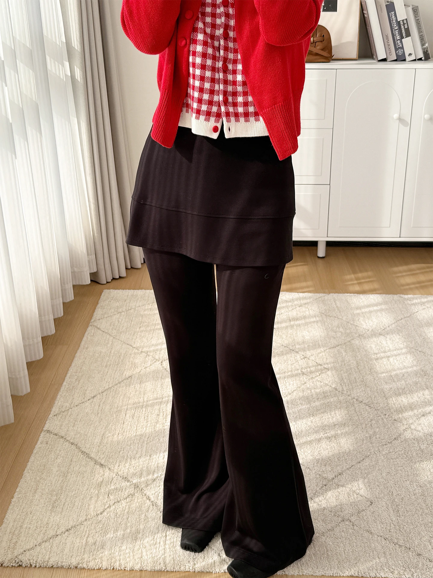 

Slimming High Waist Bell Bot Pants Women's Casual Straight Leg Elastic Comfortable Long Trousers Faionable plus Size