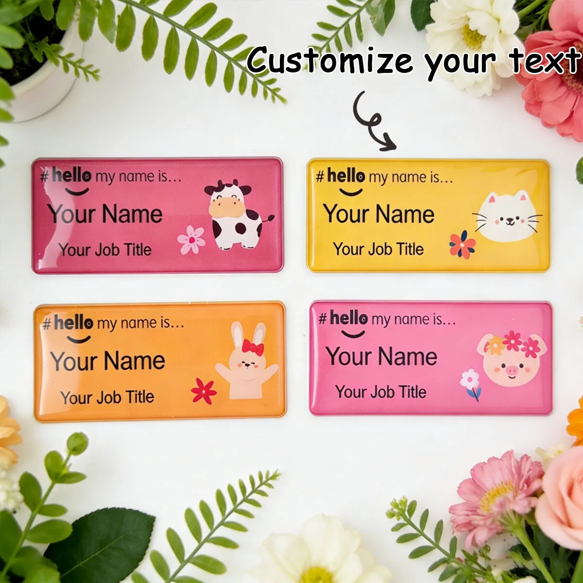 Personalized Name Badges, Custom Employee Name Tags, Healthcare, Teacher, Kindergarten Id Badges, Name Badges, Educational Professionals, Nurses, Doctors, Dentists, Midwives, Interns, Cafes