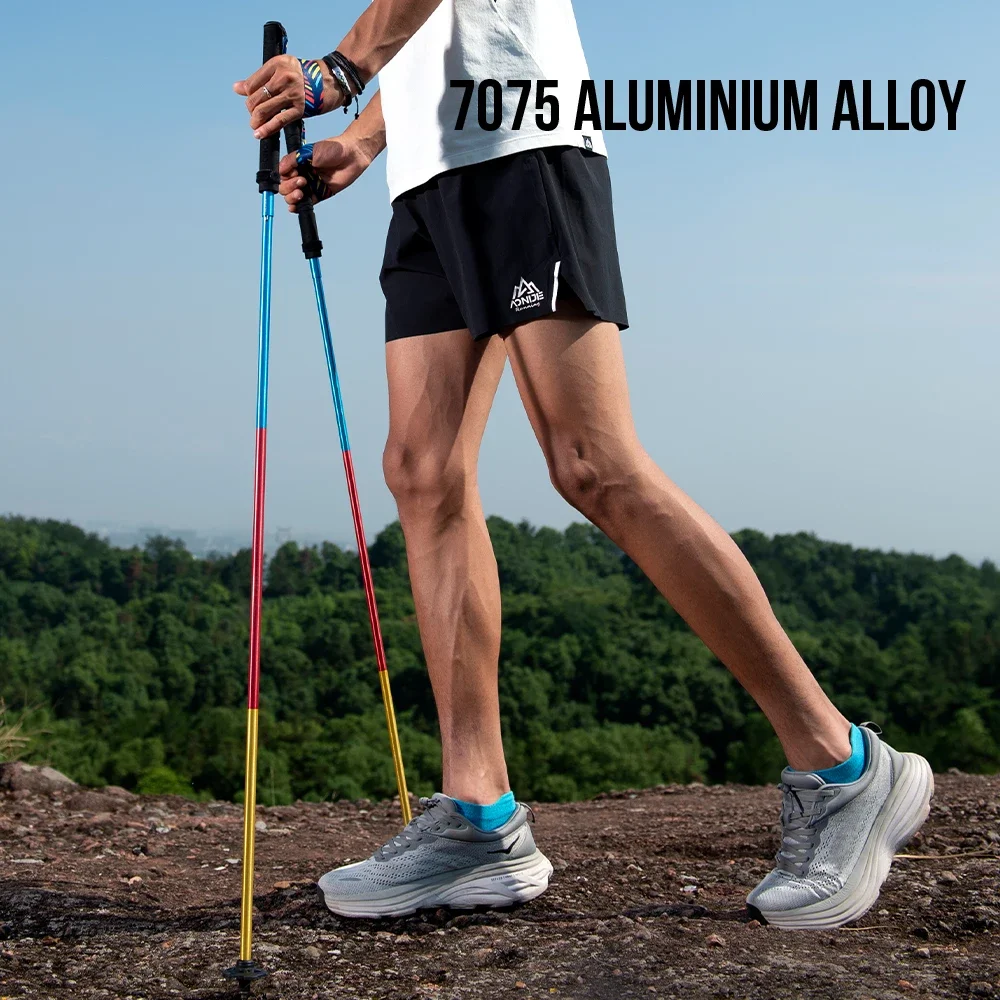 

AONIJIE E4201 New Lightweight Folding Collapsible Quick Lock Trekking Pole Hiking Pole Carbon Fiber Trail Running Walking Stick