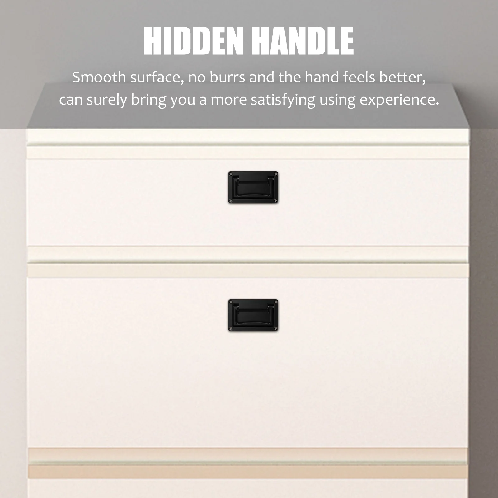 

Recessed Cabinet Handle Zinc Alloy Door Pull Smooth No Burrs For Toolbox Drawer Electric Closet Knob Handles