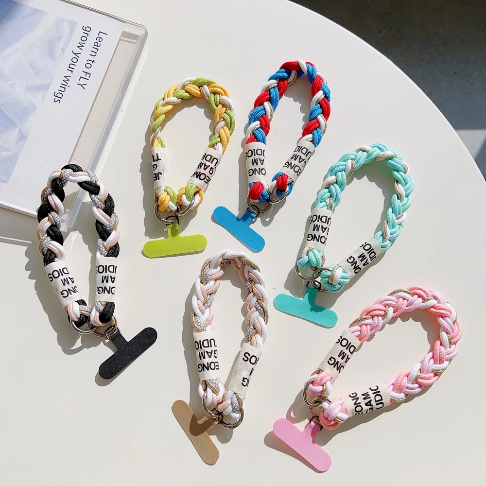 

Универсальный плетеный короткий ремешок для мобильного телефона, подвесная цепочка, кольцо, шнур с накладным ремешком на запястье, съемный сотовый телефон в Корее