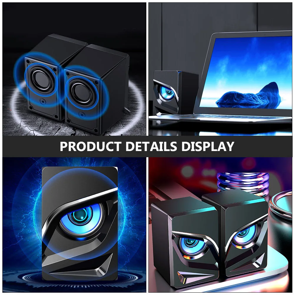 

2pcs Wired Subwoofer Speaker Box Usb-Powered Desktop Soundbar For Computer External Surround Speaker Loudspeaker Box