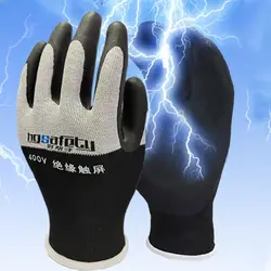 Work Safe Gloves Ultrathin Electrician Insulating Gloves Withstanding Voltage 400V/500V Rubber Touch Screen Insulation Glove