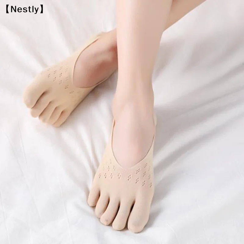 1 Pair Orthopedic Compression Socks Women's Toe Socks Ultra Low Cut Liner With Gel〔Nest〕
