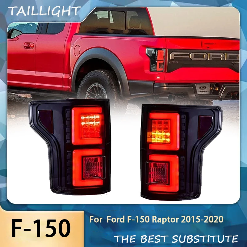 Car Lights For Ford Raptor F150 F-150 2015 2016 -2020 Taillight Auto LED Driving Brake Tail Light Rear Signal Lamp Accessories