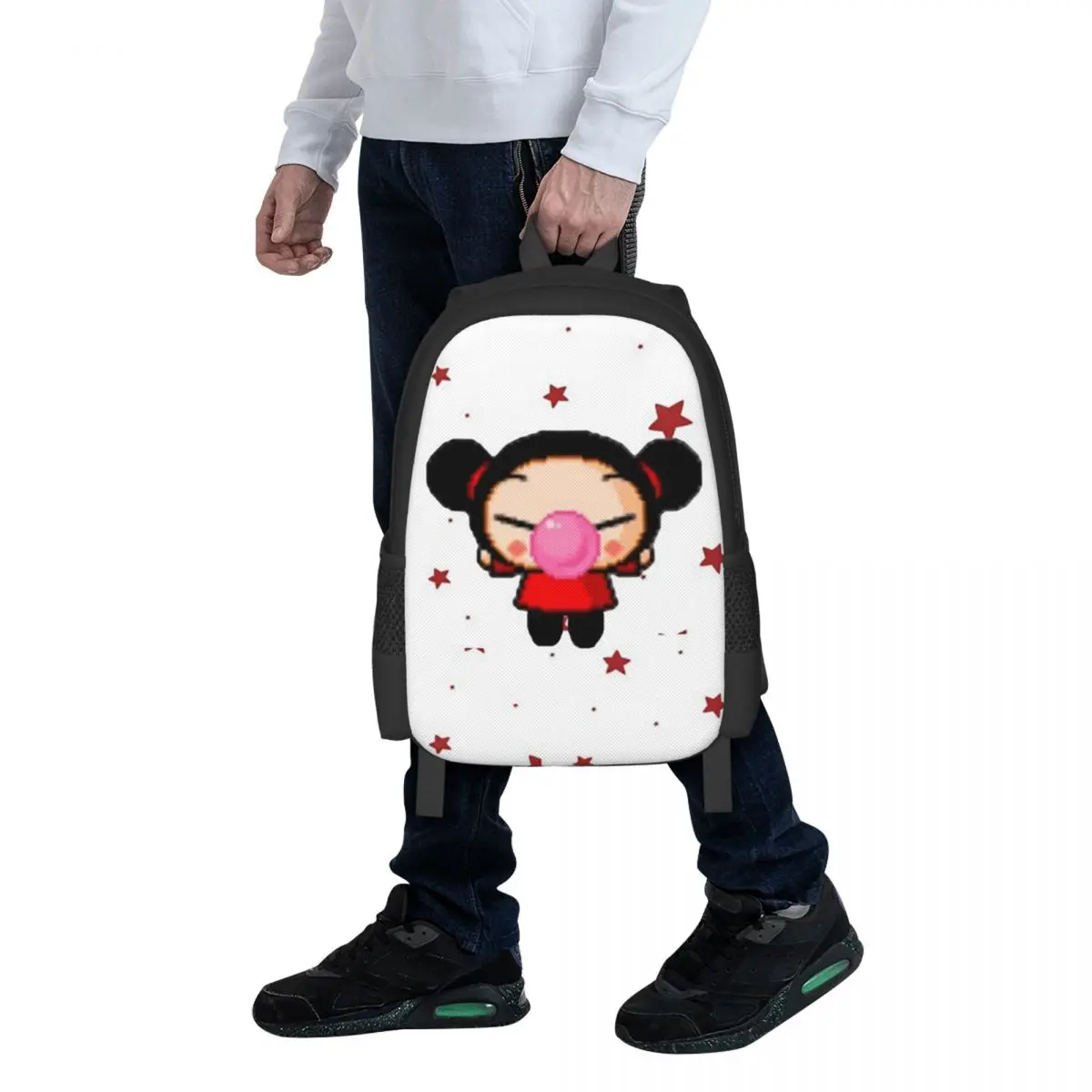 

Pucca Student Backpack School Bag Hiking Travel Daypack for Men Women Fashion Bookbag Shoulder Bags