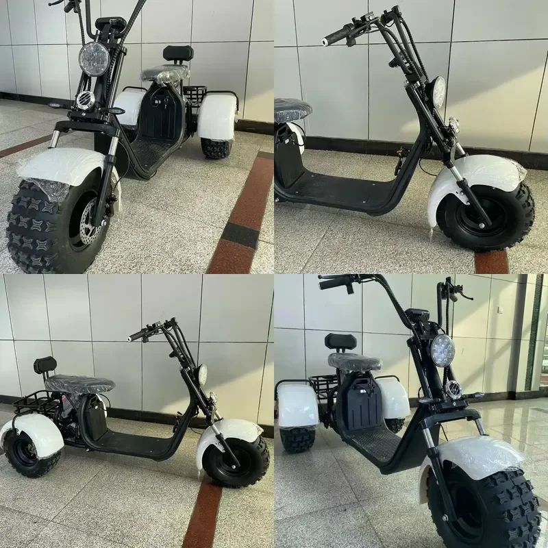 STROVAN Off Road Tyre 1000w/1500w/2000w 60v Beach Car Scooter Fat Tire 3 Wheel Electric Tricycle Citycoco