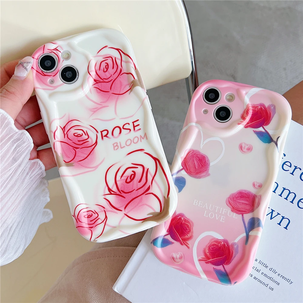 Creative Irregular Wavy Edge Phone Case For Xiaomi Redmi Note 11 10 9 9s Pro Poco X3 10C Mi 11 Lite 5G NE Cartoon Graffiti Cover