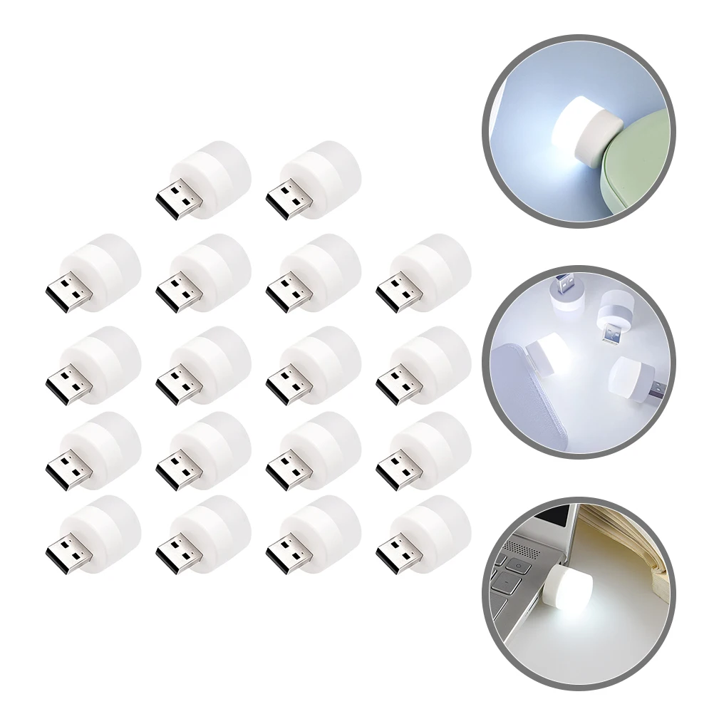 18 Pcs USB Night Light PVC Low Power Consumption Car Interior Atmosphere Lamp Mini Ambient USB