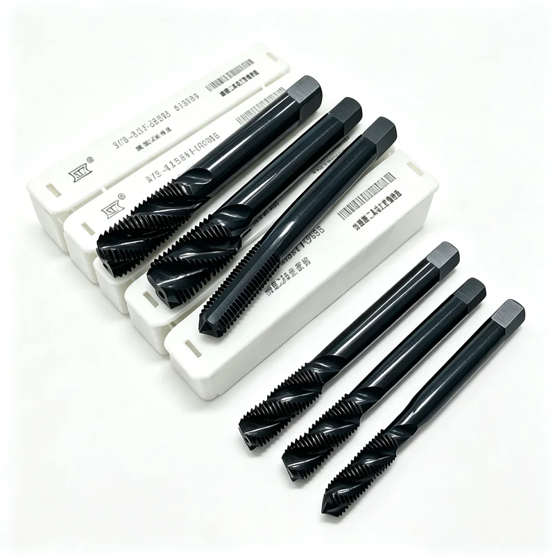 Nitrided HSS American standard straight groove and spiral groove tap 1/4 5/16 3/8 1/2 1Inch, machine tool thread tapping tool