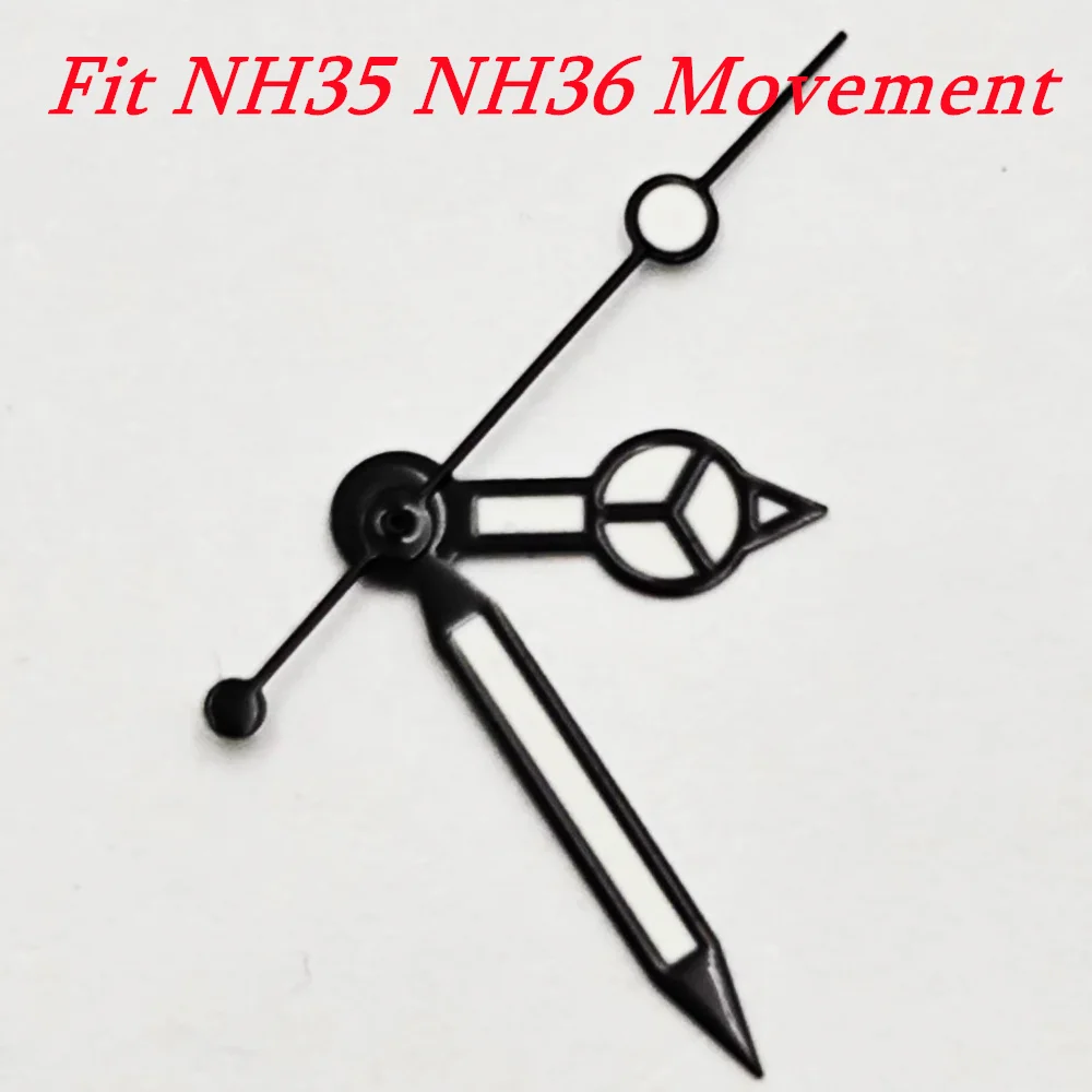 NH35 Zeiger Silber Schwarz Grün Leuchtende Uhrzeiger Passend für NH35 NH36 Miyota 8215 8205 821A DG2813 3804 ETA 2824 2836 PT5000 Uhrwerke – Detail 18