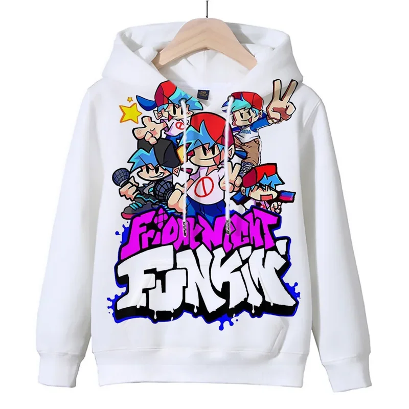 Adult Child Fun Game Friday Night Funkin Hoodie Boys Girls Tops Cartoon 3D Print Hoodied Fnf Pattern Sweatshirt Long Sleeves Y2k