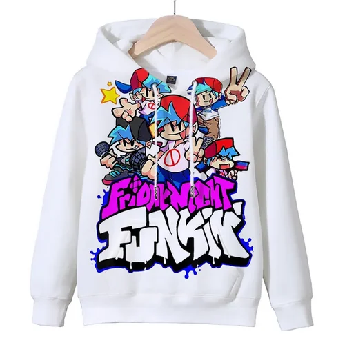 Funkin-Sudadera con capucha para niño y niña, camisa de manga larga con estampado 3D de dibujos animados, con patrón de Fnf, Y2k