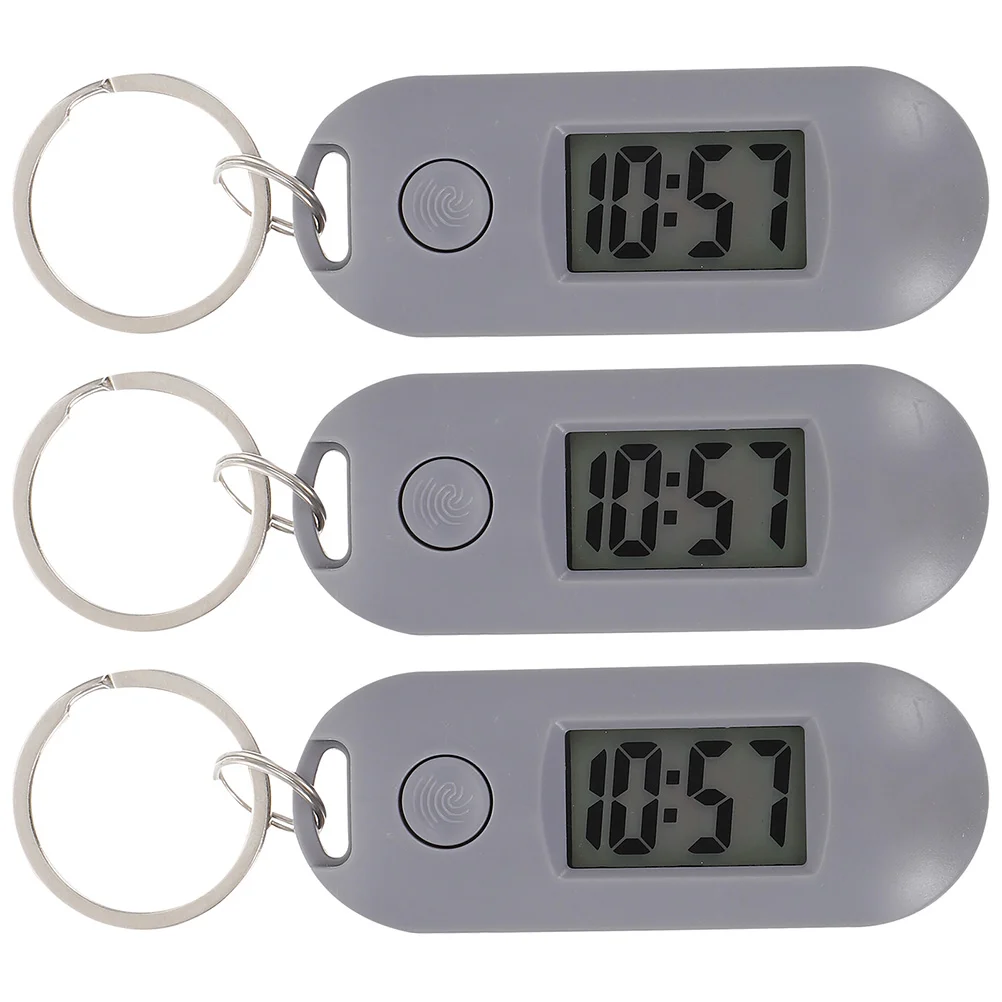 3 Pcs Key Chain Watch Watches for Kids Students Ring Digital Hanging Small Electronic Practical Examination Lanyard