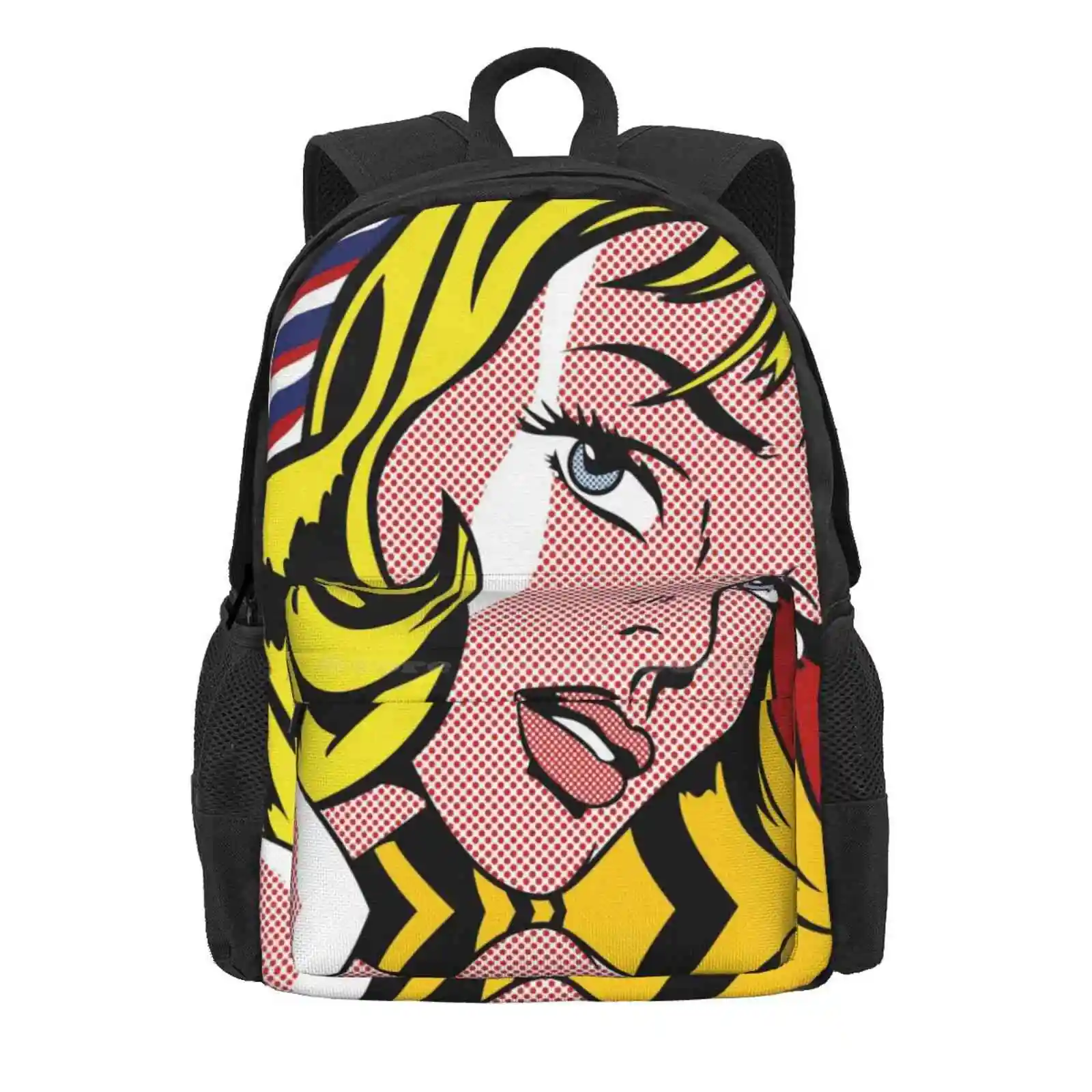 Pop Art. Hot Sale Schoolbag Backpack Fashion Bags Pop Art Creative Cover Wallpaper Graphic