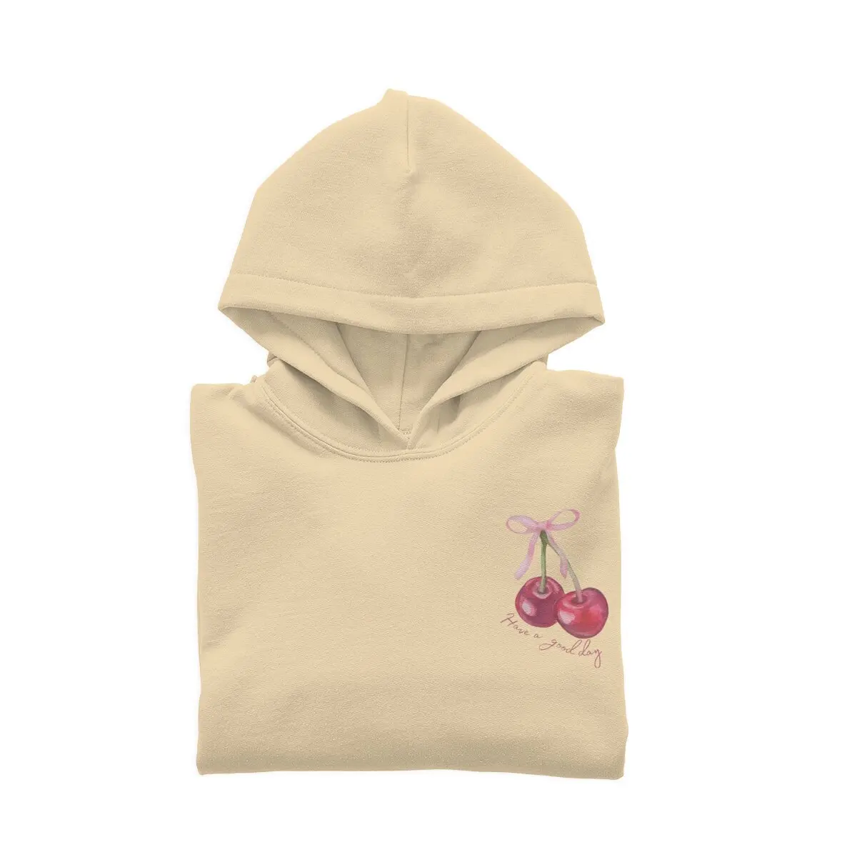 سترة دافئة بغطاء للرأس من الصوف بأكمام طويلة مطبوعة على يوم جيد لسترات الأطفال المتوسطة والكبيرة