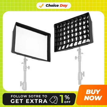 Godox LEDP260C LED 비디오 소프트 라이트 디퓨저, 허니콤 그리드 소프트박스, Godox LED 비디오 라이트 (소프트박스 전용) 