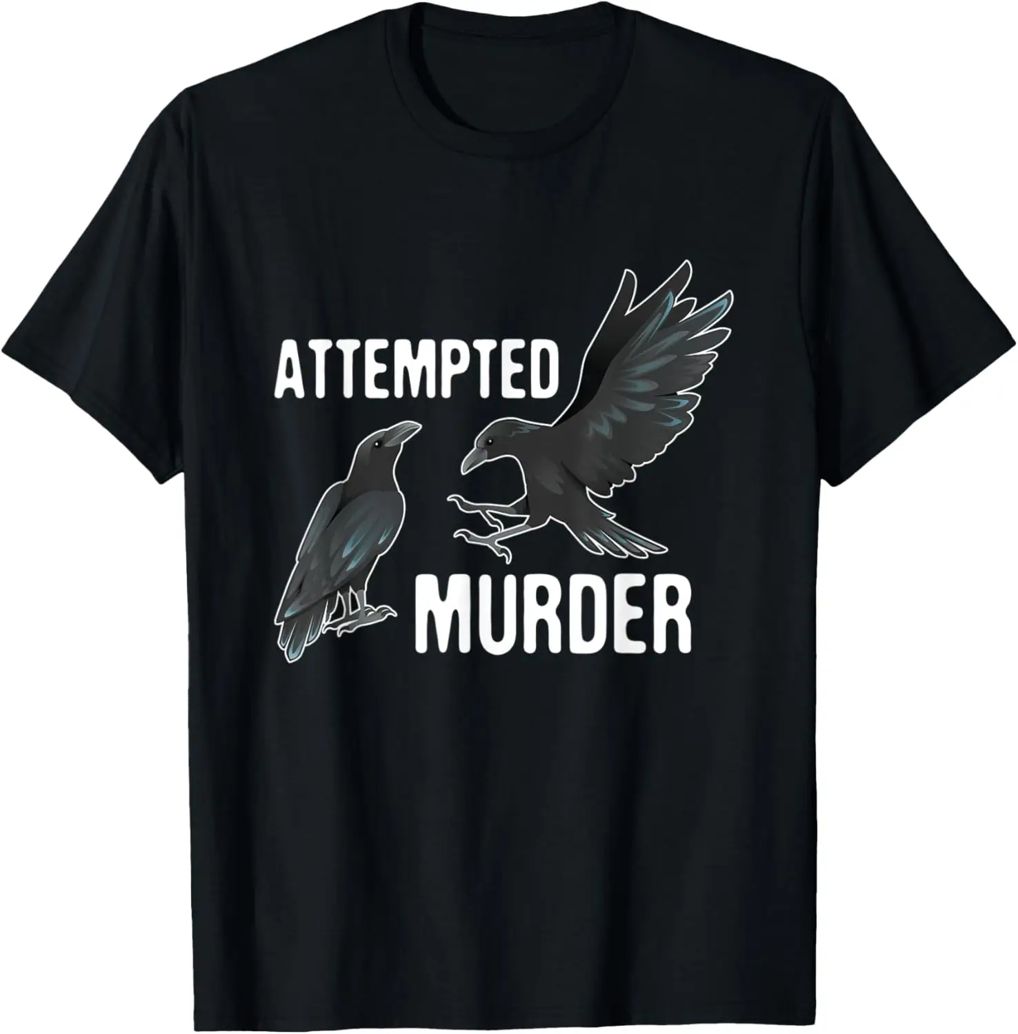 Vintage Attempted Murder Of Crows Bird Watcher Gift T-Shirt