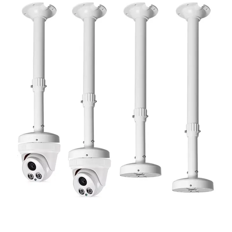 Indoor Outdoor Universal Pendent Hemispherical Bracket Dome Camera Ceiling Mounting Aluminum Alloy 20-200cm Telescopic Lengths