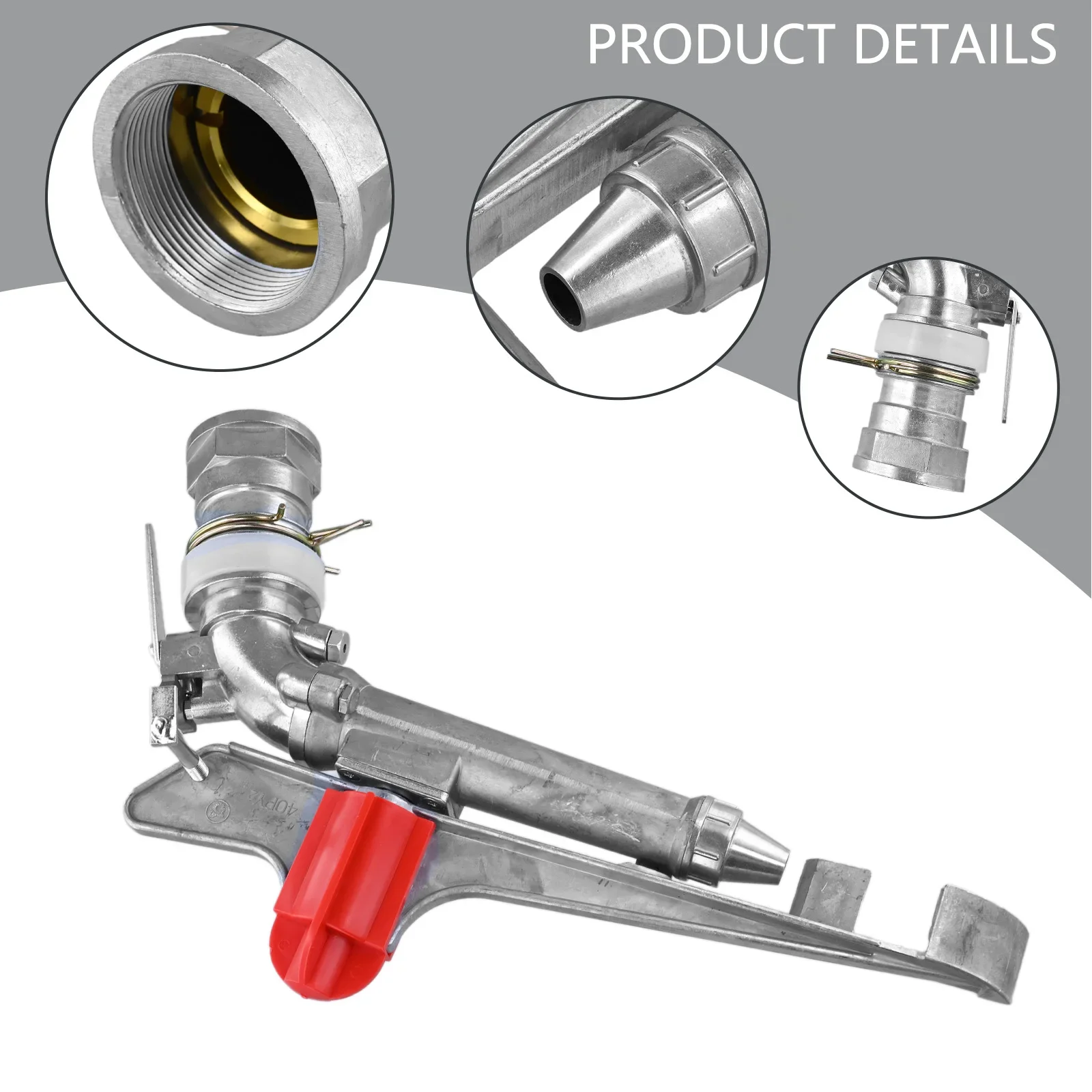 

2 Inch Sprinkler with Wide Coverage for Garden Lawn and Crop Irrigation For 360 Degree Spray Angle Sturdy Zinc Alloy Build