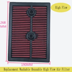 car Perfanmance Replacement Panel Air Filter Fits for Volkswagen Polo GOLF PASSAT SKODA SEAT Audi High Power Washable Reusable