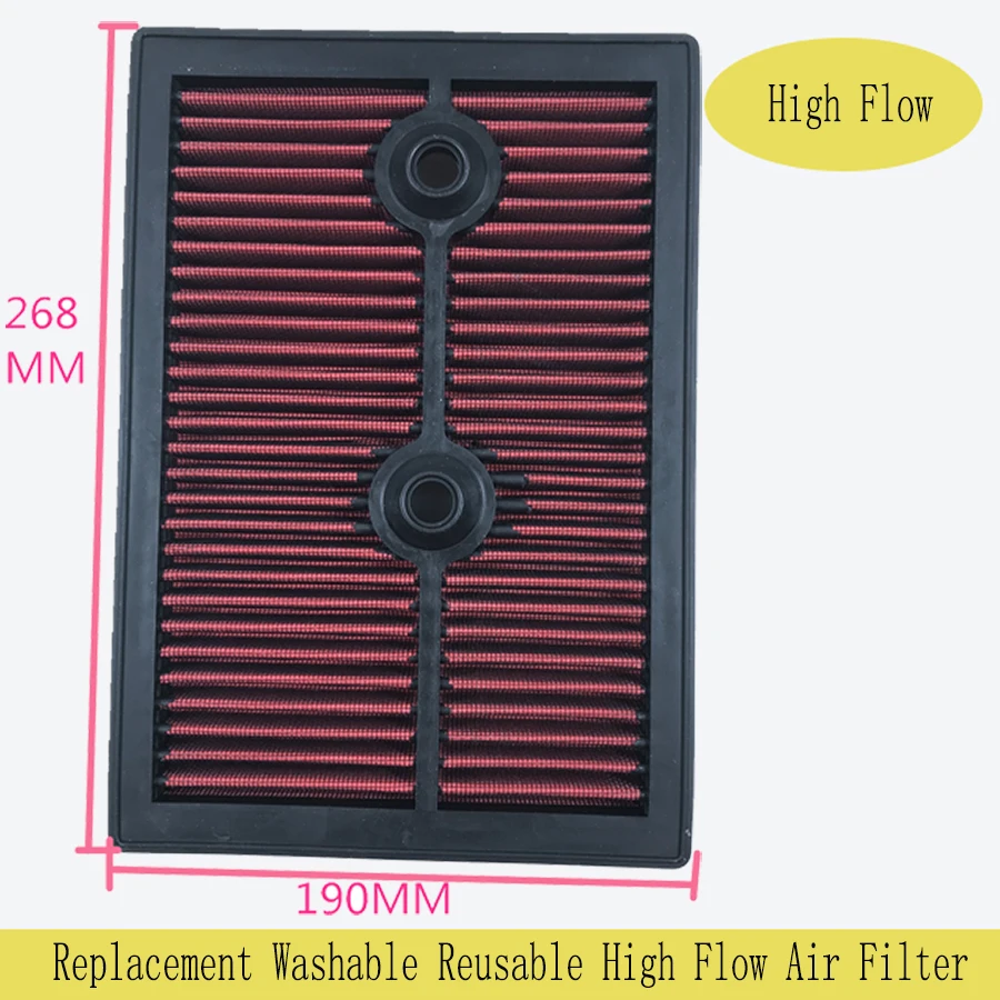 car Perfanmance Replacement Panel Air Filter Fits for Volkswagen Polo GOLF PASSAT SKODA SEAT Audi High Power Washable Reusable