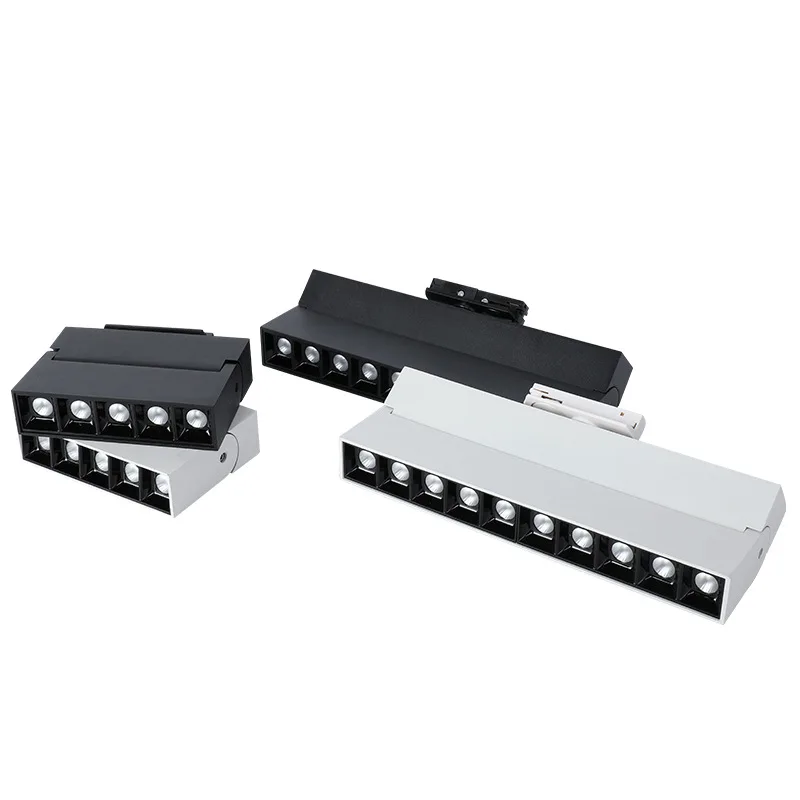 Dimmable Foldable Spotlight Adjustable LED Rail Track Lamp Bar Light 10W 20W Ac220V Modern Ceiling Fixture Luminaire Bedroom