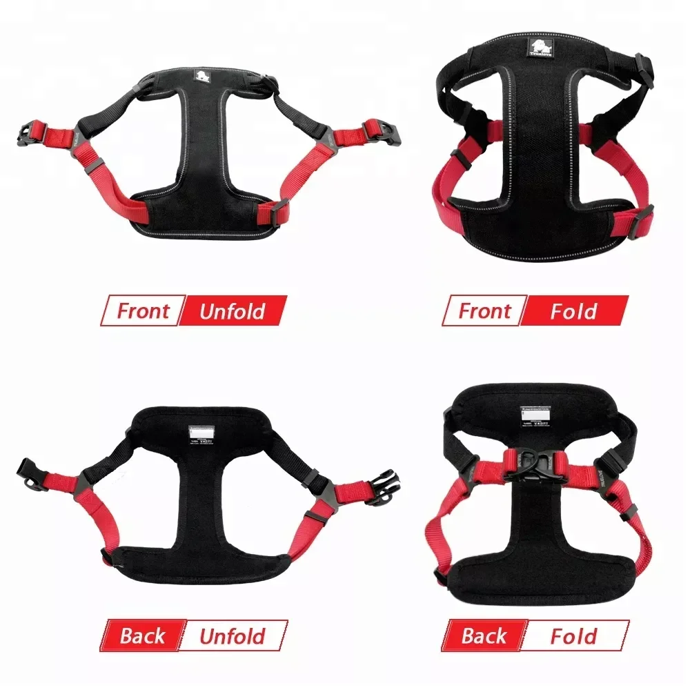 Truelove Nylon Pet Harness Adjustable Breathable Reflective Dog Harness No Pulling Pet Harnesses for Small Medium Dog TLH5951