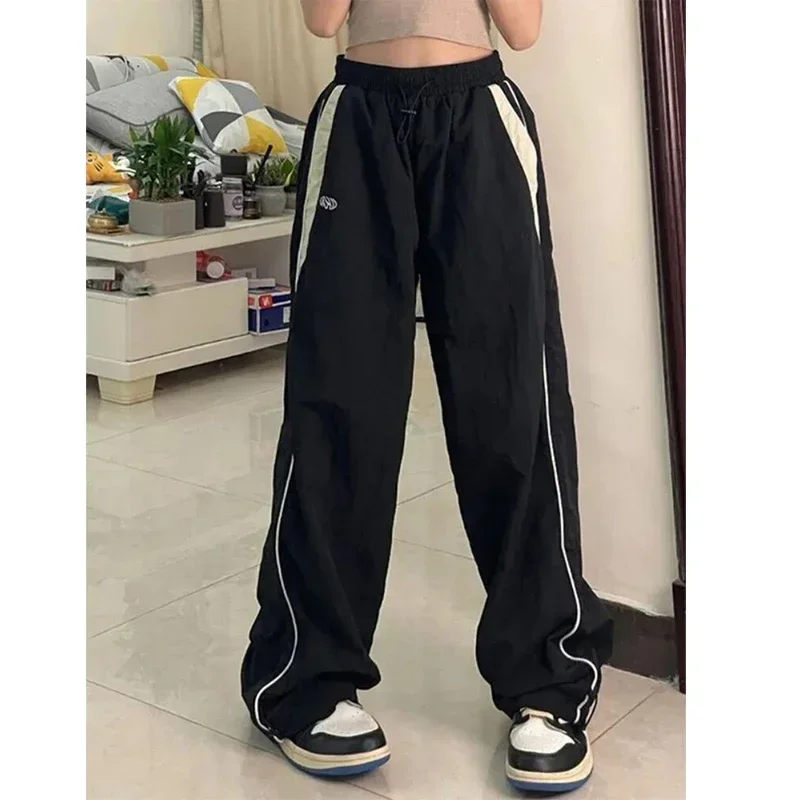 Women Baggy Harajuku Cargo Pants Streetwear Hop Wide Leg Pant Parachute Sweatpants Techwear Joggers Oversized Y2K Trousers