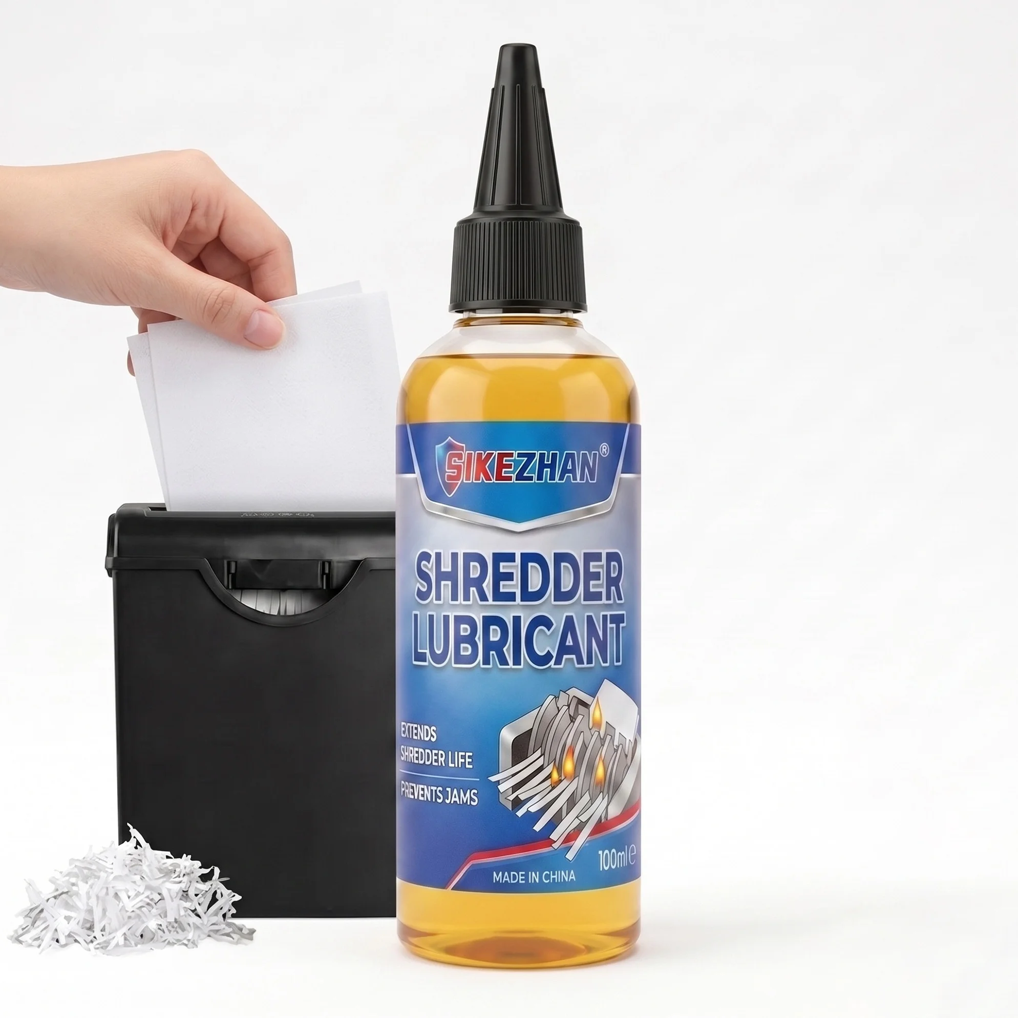 Shredder Lubricant Oil Universal Maintenance Cleaner Anti Jam Liquid for Home Office Paper Cutter Machines Universal Smooth
