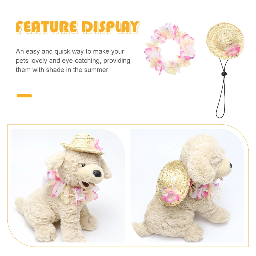 

Pet Vacation Clothing Hat Party Dog Summer New Year Polyester Headgear Bridegroom Photography Props