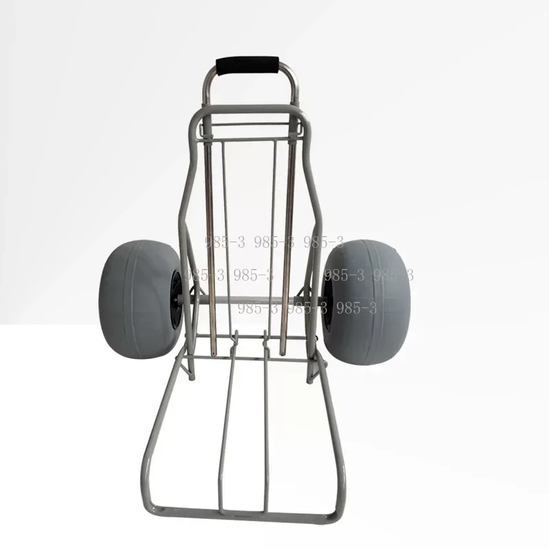 Y30003 Folding Beach Trailer Cart, Aviation Aluminum Telescoping Beach Trolley
