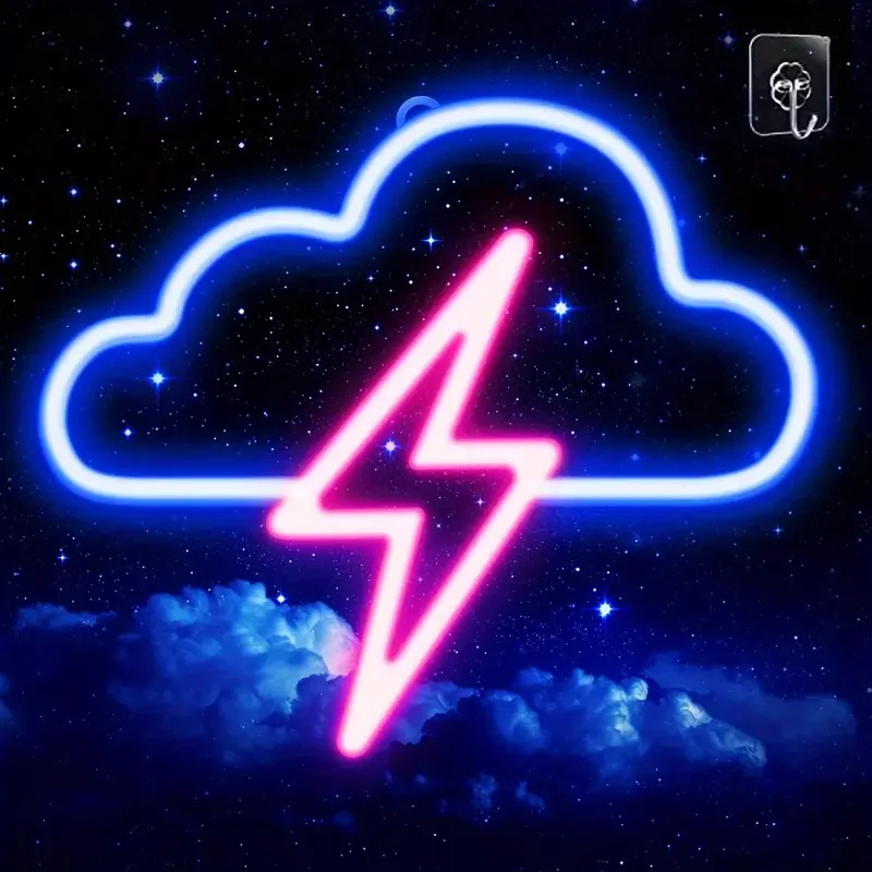 LED cloud and lightning neon lights, USB and battery powered neon lights, bedroom wedding birthday party decoration night light,