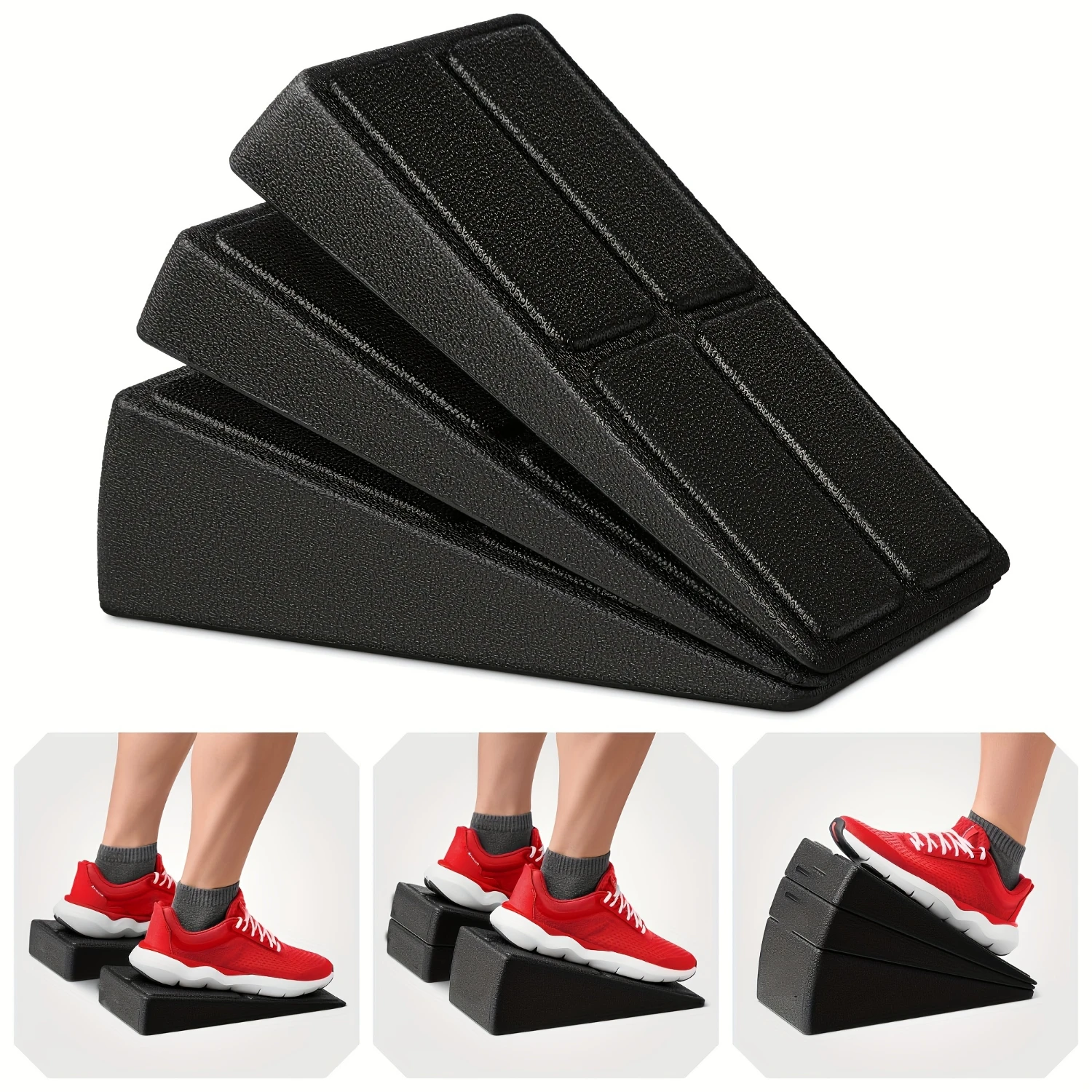 

3pcs/Set Squat Wedge Blocks, Yoga Slant Boards, Suitable For Squats Exercise, Calf Stretching, Gym Body Shaping