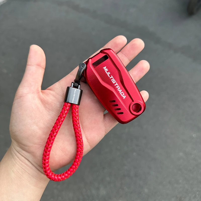 Fit For Ducati Multistrada 950 1260 S MTS 1260 950 2017- 2024 MULTISTRADA Motorcycle Key Cover Case Shell and Key Chain Keyring