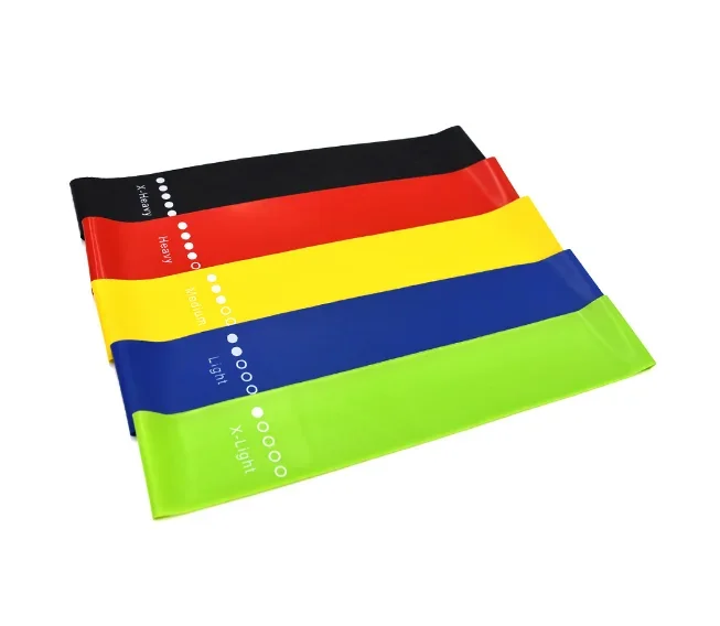 #For 5-Color Latex Elastic Sports Mini Resistance Loop Set with Tote Bag Banda de rabos de latex