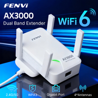 FENVI AX3000 WiFi 6 Repeater Dual Band 2.4G/5GHz 802.11AX Gigabit Wireless Extender Wi-Fi 6 Signal Booster Long Range Amplifer