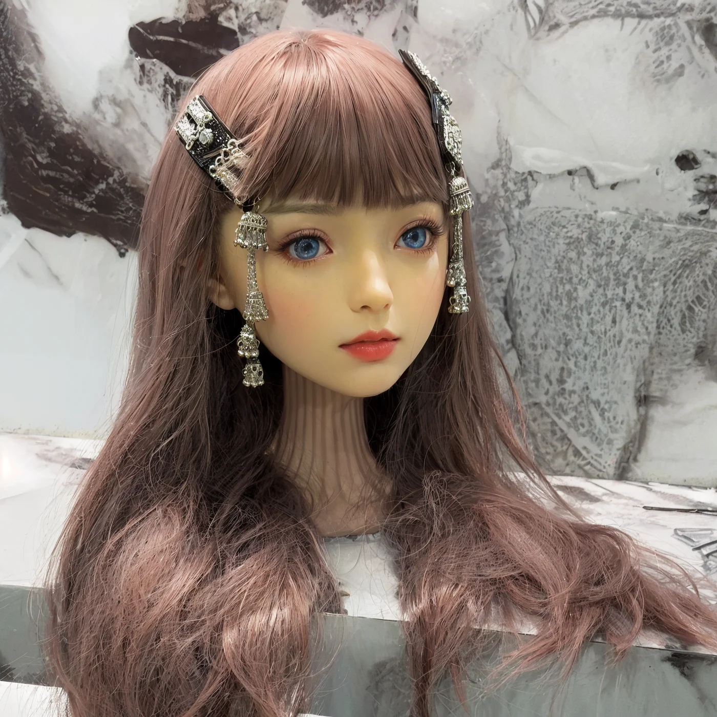 

Голова-модель из TPE с интерфейсом M16, способная открывать рот, и может быть оснащена париком и глазами в том же стиле. Очень красивая.